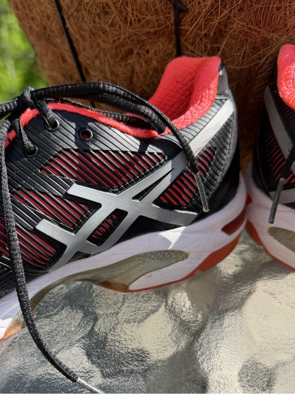 ASICS Gel Solution Speed 3 Red Black Silver Tennis Running Pickleball Shoe 8.5 - Picture 4 of 14